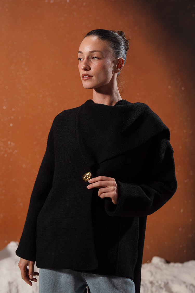Asymmetric Wool Jacket