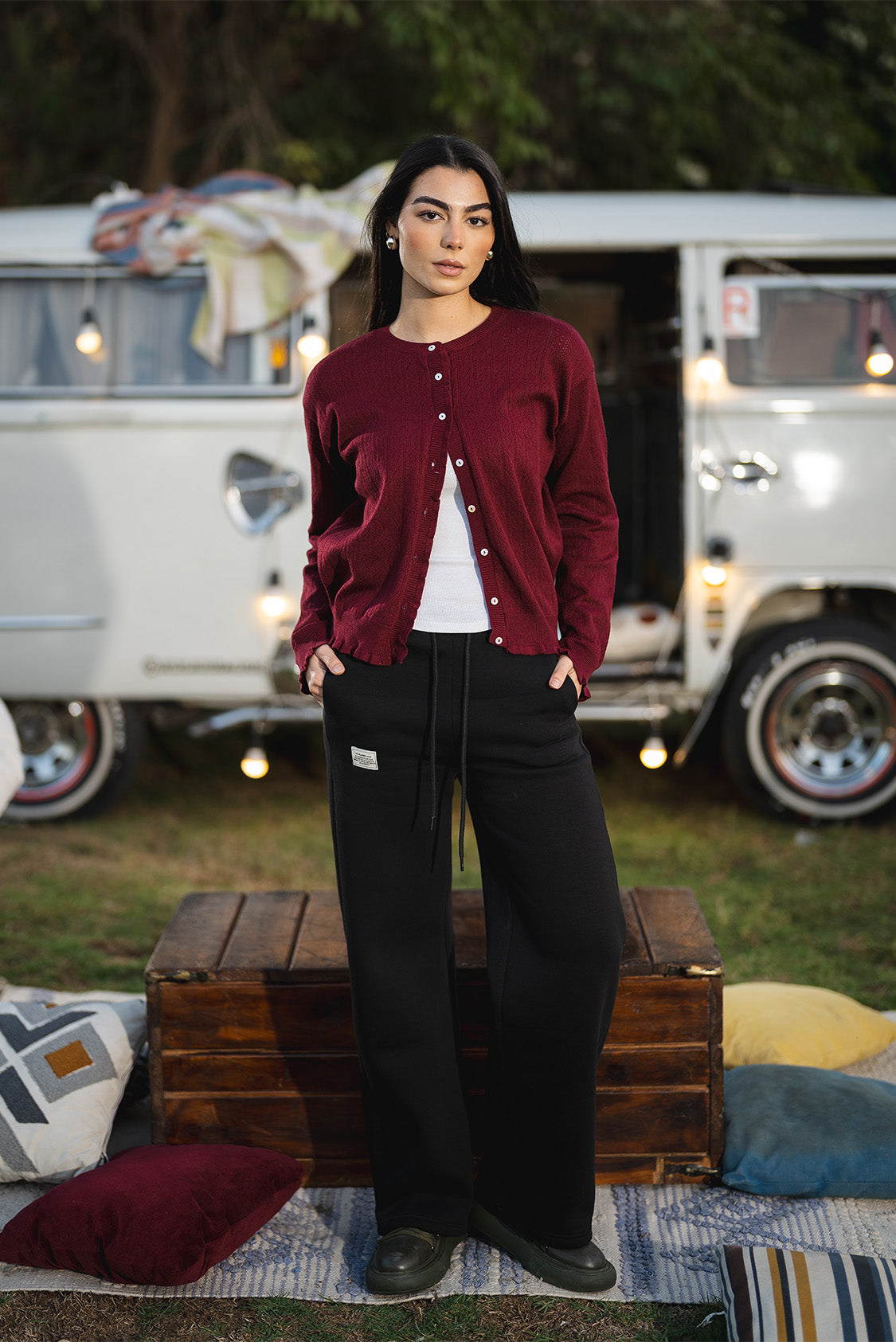 Classic Buttoned Knit Cardigan