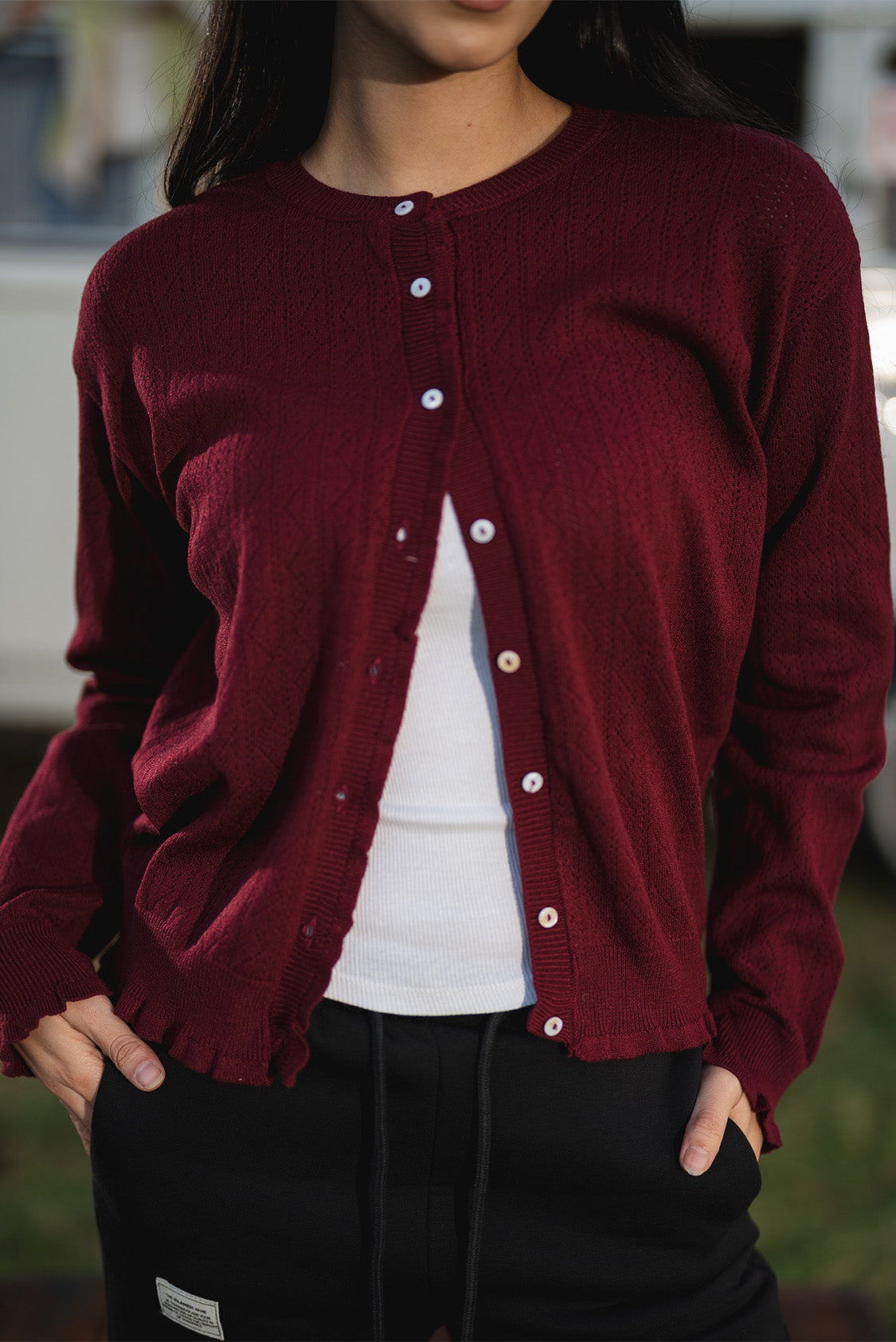 Classic Buttoned Knit Cardigan