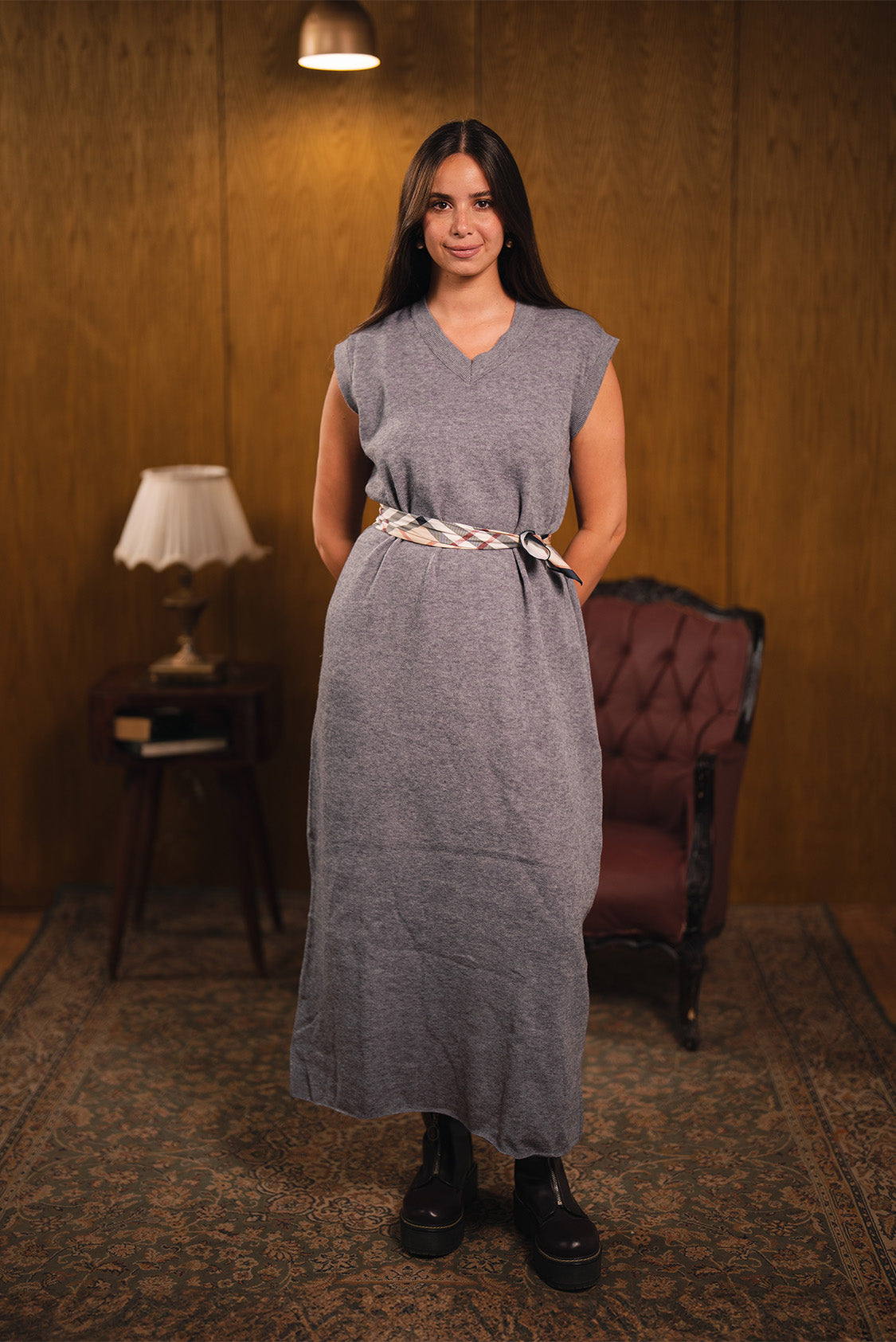 Sleeveless Knit Midi Dress