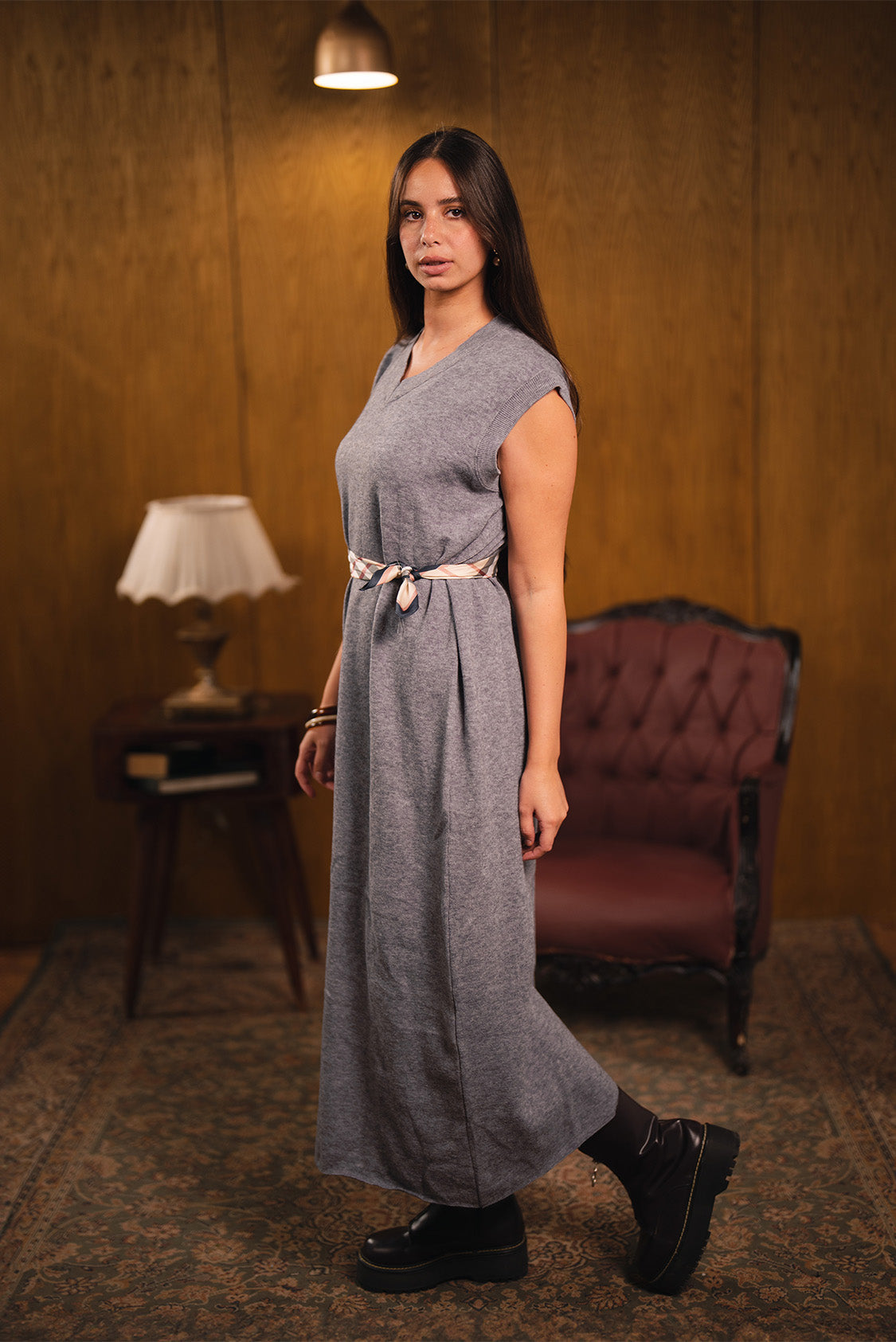 Sleeveless Knit Midi Dress