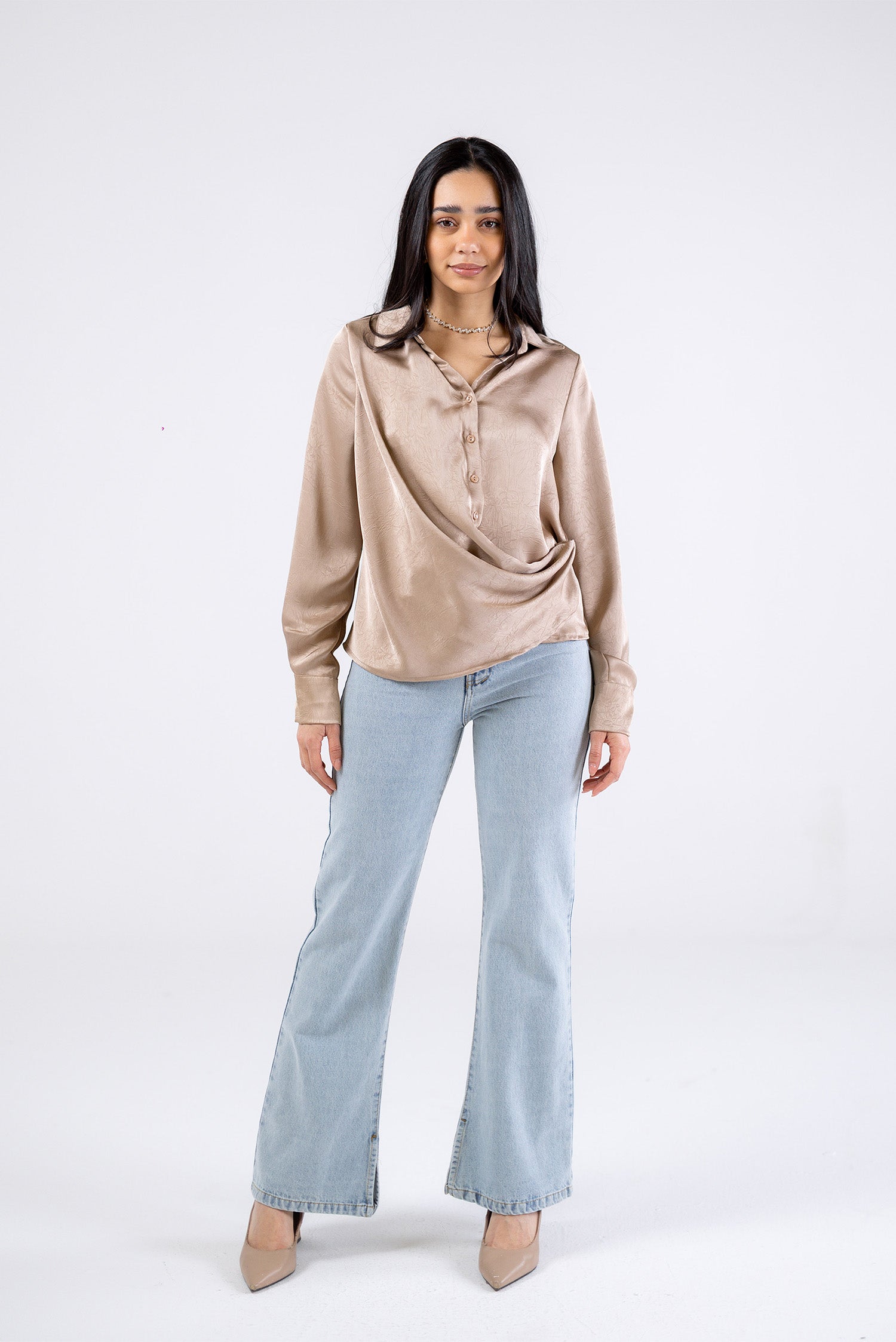 Soft Drape Satin Shirt